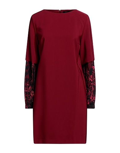 CAVALLI CLASS Short dress Brick 90% Polyester, 10% Elastane, Viscose