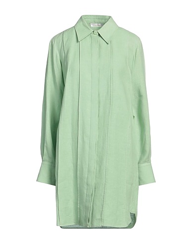 CHLOÉ Hemdkleid Säuregrün 100% Leinen, Perlmutt