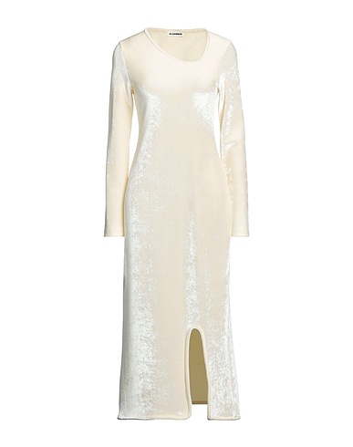 JIL SANDER Midi dress Ivory 45% Viscose, 42% Virgin Wool, 12% Polyamide, 1% Elastane