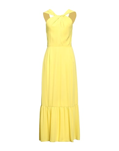 FLY GIRL Midi dress Yellow 100% Polyester