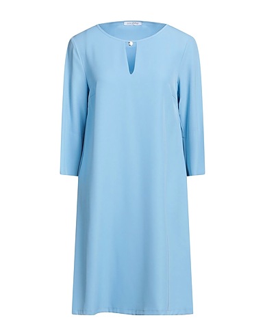 LUCKYLU  Milano Midi dress Light blue 95% Cotton, 5% Elastane