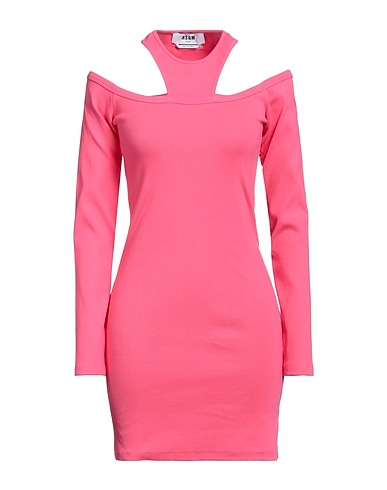 MSGM Short dress Pink 95% Cotton, 5% Elastane