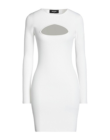 DSQUARED2 Sheath dress White 83% Viscose, 17% Polyester
