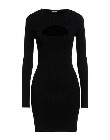 DSQUARED2 Sheath dress Black 83% Viscose, 17% Polyester
