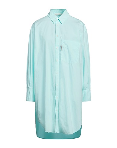 PALM ANGELS Office dress Turquoise 100% Cotton