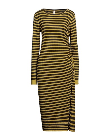 LIVE Vestito midi Verde militare 30% Poliammide, 30% Viscosa, 20% Modal, 20% Elastan