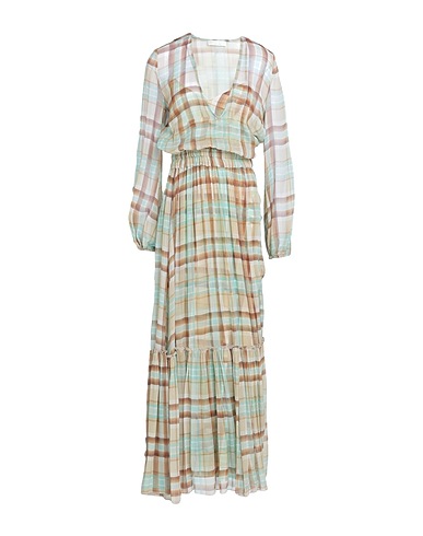ALESSIA ZAMATTIO Long dress Beige 100% Silk