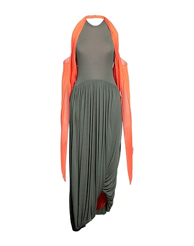 LOEWE Long dress Military green 100% Viscose