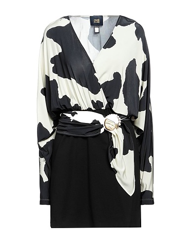 CAVALLI CLASS Short dress Black 90% Viscose, 10% Elastane, Polyamide