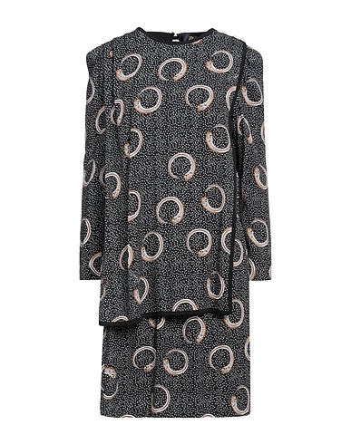 CAVALLI CLASS Midi dress Black 100% Viscose, Acetate, Silk