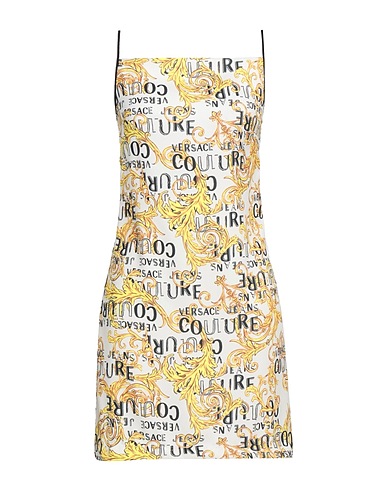 VERSACE JEANS COUTURE Vestito corto Bianco 100% Poliestere