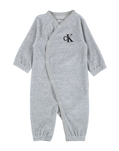 CALVIN KLEIN JEANS Tutina Baby  Grigio chiaro 83% Cotone, 17% Poliestere