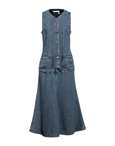 CHLOÉ Denim dress Blue 87% Cotton, 13% Hemp