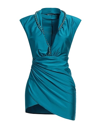 HOUSE OF AMEN Short dress Deep teal 80% Polyamide, 20% Elastane