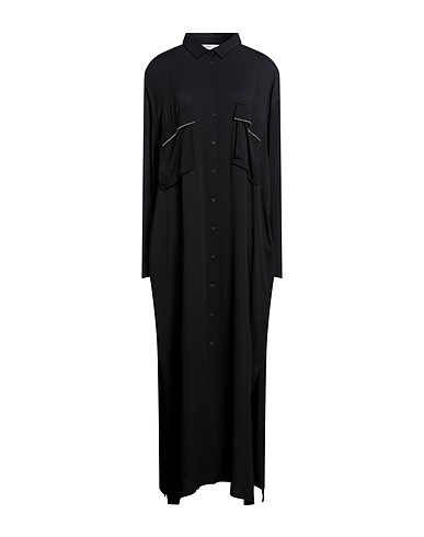 FABIANA FILIPPI Long dress Black 57% Acetate, 43% Silk