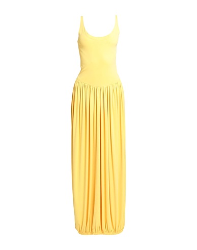 LANVIN Long dress Yellow 80% Acetate, 20% Polyamide
