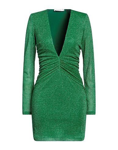 HOUSE OF AMEN Short dress Green 64% Polyamide, 36% Metallic fiber