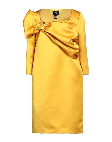 CAVALLI CLASS Robe courte Jaune-orange 100% Polyester
