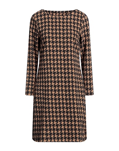 PHILLY FIRENZE Short dress Sand 51% Polyester, 42% Cotton, 6% Polyamide, 1% Elastane