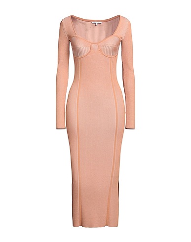 PATRIZIA PEPE Midi dress Sand 62% Viscose, 37% Polyamide, 1% Elastane
