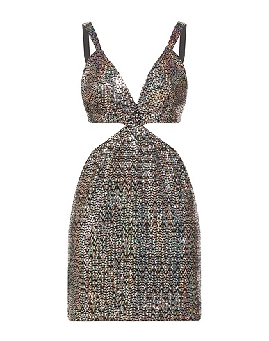 VICOLO Sequin dress Gold 87% Nylon, 8% Metallic Polyester, 5% Elastane