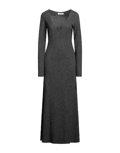 TRUSSARDI Long dress Grey 48% Wool, 30% Viscose, 15% Polyamide, 7% Cashmere