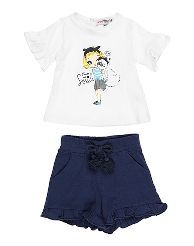 YOURS by 02TANDEM Completo Baby  Bianco 100% Cotone