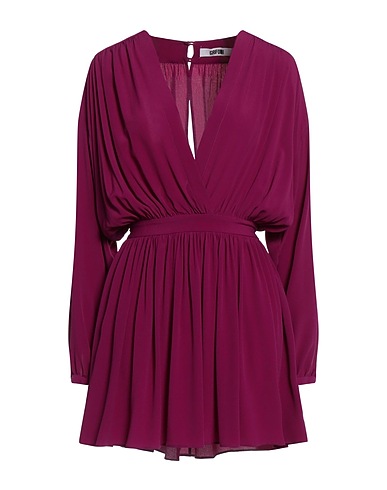 GRIFONI Short dress Garnet 69% Acetate, 31% Silk