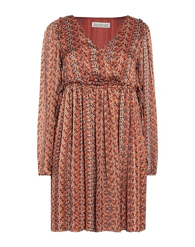 MOLLY BRACKEN Short dress Rust 100% Polyester