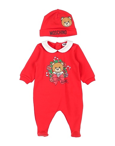 MOSCHINO BABY Baby accessories set Red 95% Cotton, 5% Elastane