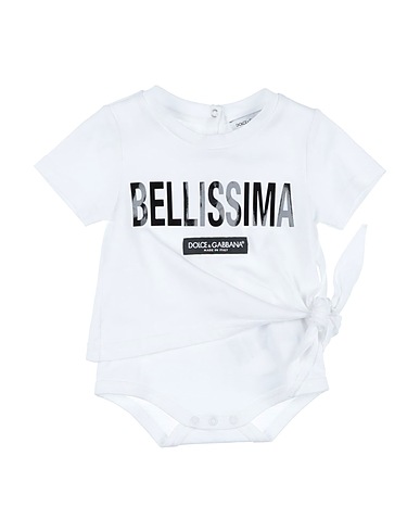DOLCE&GABBANA Baby bodysuit White 100% Cotton, Polyurethane, Polyester