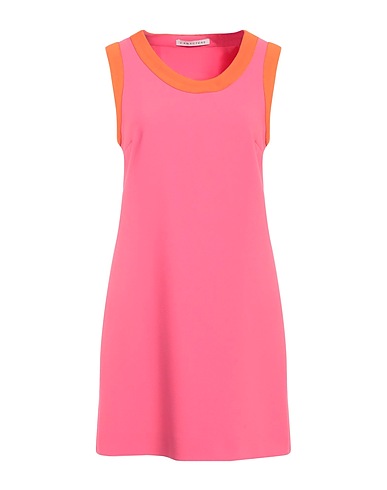 CARACTÈRE Short dress Fuchsia 95% Polyester, 5% Elastane