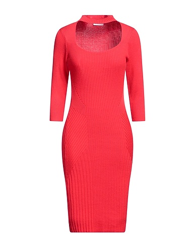 DIKTAT Short dress Red 85% Viscose, 15% Polyester