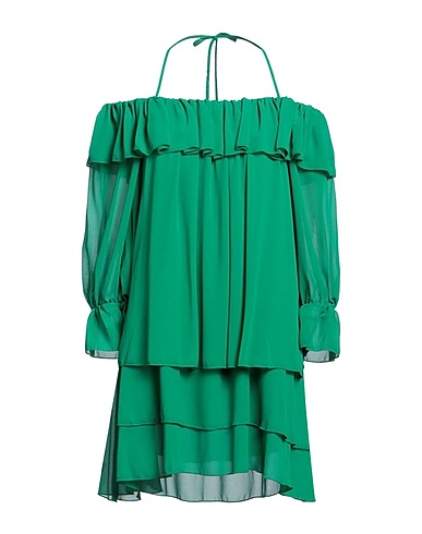 VICOLO Short dress Green 100% Polyester