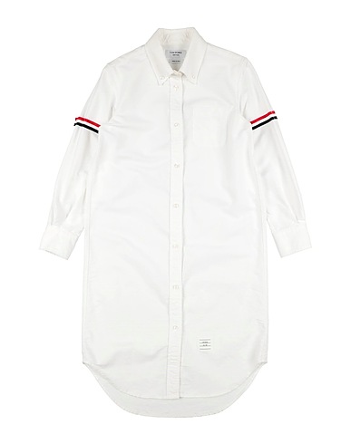 THOM BROWNE Hemdkleid Weiß 100% Baumwolle, Perlmutt