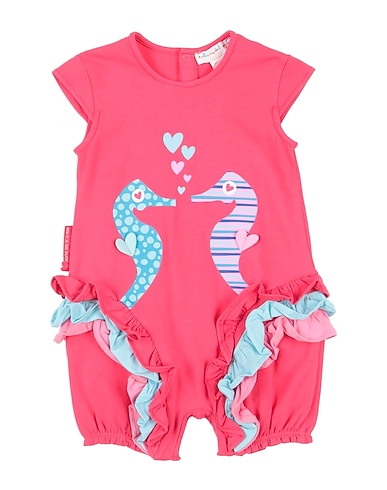 AGATHA RUIZ DE LA PRADA Baby jumpsuit  Magenta 95% Cotton, 5% Elastane