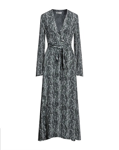 TRUSSARDI Long dress Dark green 100% Viscose