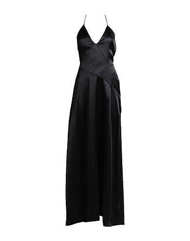 ROTATE BIRGER CHRISTENSEN Long dress Black 50% Recycled polyester, 47% Polyester, 3% Elastane