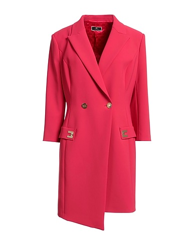 ELISABETTA FRANCHI Coat Fuchsia 96% Polyester, 4% Elastane