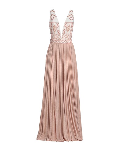 ELISABETTA FRANCHI Long dress Blush 100% Polyamide, Viscose, Polyester, Elastane