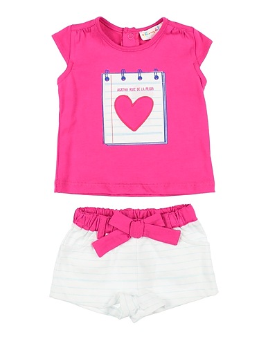 AGATHA RUIZ DE LA PRADA ベビーセットアップ  マゼンタ コットン 100%