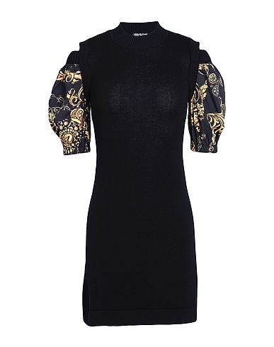 VERSACE JEANS COUTURE Short dress Black 100% Cotton, Viscose