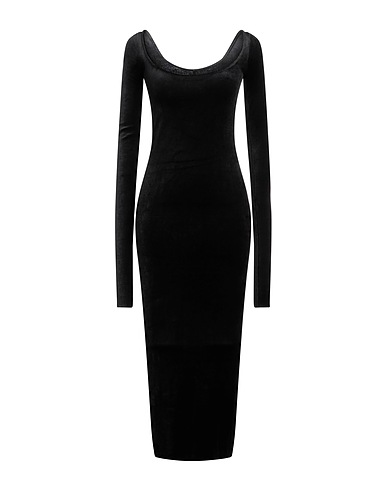 RICK OWENS LILIES Long dress Black 83% Viscose, 17% Polyamide
