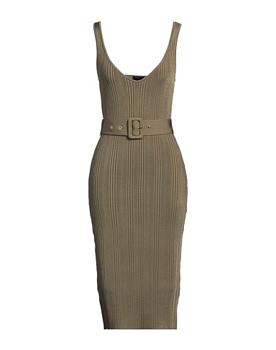 MARCIANO by GUESS Midi dress Military green 85% Viscose, 13% Polyamide, 2% Elastane