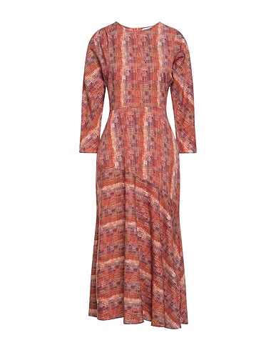 CLOSET Midi dress Rust 100% Viscose