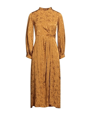 CLOSET Midi dress Mustard 100% Viscose