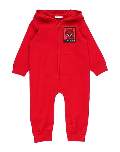 DOLCE&GABBANA Baby jumpsuit Red 95% Cotton, 5% Elastane