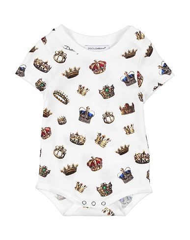DOLCE&GABBANA Baby bodysuit White 100% Cotton