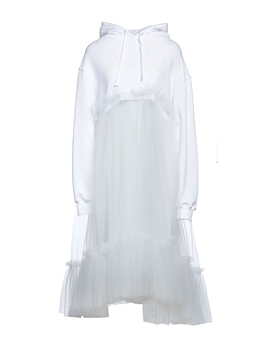 ACT N°1 Midi dress White 100% Cotton, Polyamide, Polyester