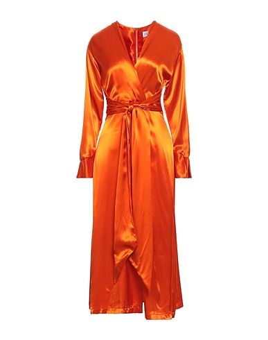 CLOSET Midi dress Orange 100% Viscose